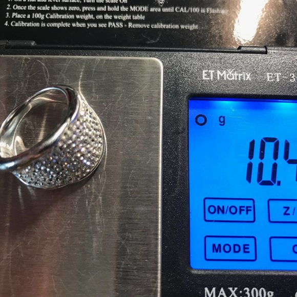 Sterling Pave Crystal Ring - Picture 6 of 6